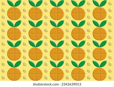 3d orange block puzzle seamless pattern background