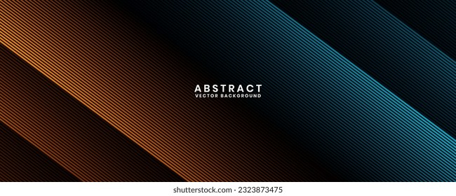 El fondo abstracto de color tecno azul 3D se solapa en el espacio oscuro con la decoración de líneas brillantes. Diseño gráfico moderno concepto de estilo futuro para banner, volante, tarjeta o portada