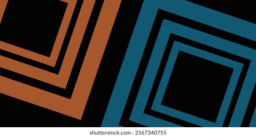 3D orange blue techno abstract background overlap layer on dark space with glowing lines decoration.
