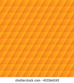 3D orange color parallelogram seamless pattern background.