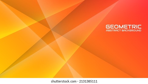 3D orange geometric abstract background overlap layer on dark space with light line effect decoration. Minimalist graphic design element future style for flyer, brochure, cover, card, or landing page