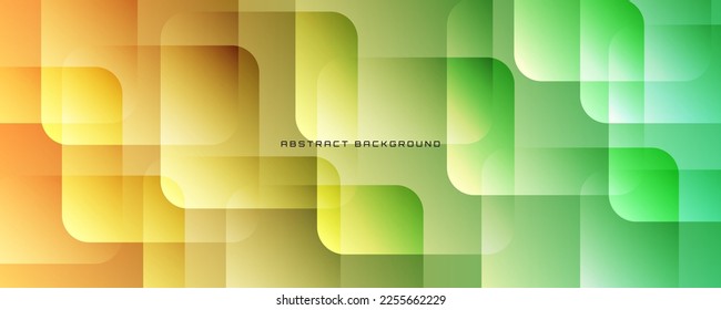 Capa de solapamiento de fondo abstracto geométrico 3D en espacio brillante con efecto cuadrado redondeado. Diseño gráfico minimalista concepto de estilo colorido para banner, volante, tarjeta, portada o folleto