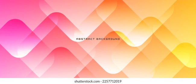 3D orange geometric abstract background overlap layer on bright space with rounded squares effect. Minimalist graphic design element colorful style concept for banner, flyer, card, cover, or brochure