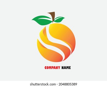 3D-Orange-Logo-Design mit EPS 