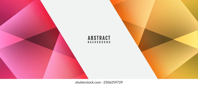 3D orange pink abstract background overlap layer on bright space with cutout shape effect decoration. Modern graphic design element diagonal style concept for web banner, flyer, card or brochure cover