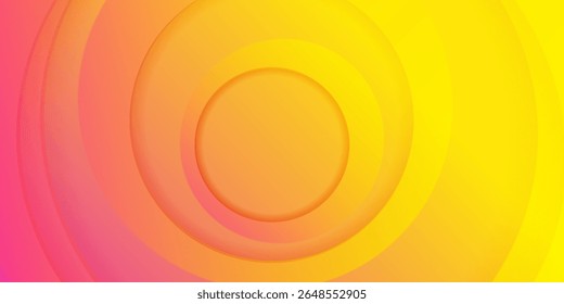 3D orange pink abstract background overlap layer on bright space with circles effect decoration. Modern graphic design element . eps 10