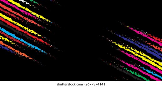 3D orange purple techno background on dark space with dotted lines shape effect decoration. Modern graphic design element with glowing dots waves style concept