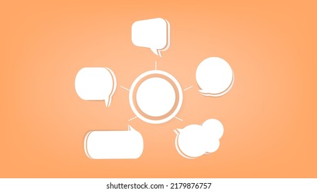 Colecciones de iconos de chat en globo aerodinámico 3d. conversaciones en globo vectorial