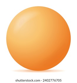 3D orange sphere. Isolated on white background
