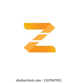 3D Orange Z Logo Template