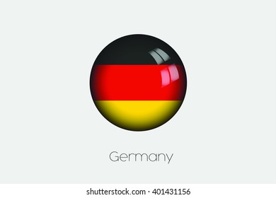 A 3D Orb with a Flag Illustration of Germany