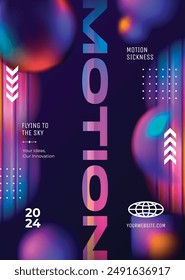3D Organic Fluid Liquid Vibrant Gradient Music and Art Poster Design