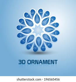 3d Ornament shape / icon. Trendy shape with shadows