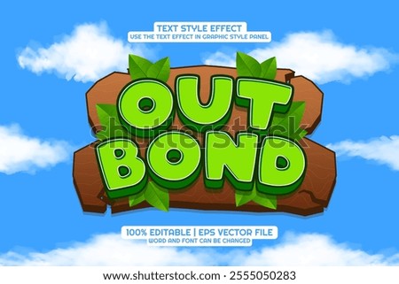 3d Outbound Cartoon Editable Text Effect