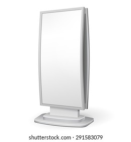 3D Outdoor Advertising POS POI Citylight Lightbox Advertising. Illustration Isolated On White Background. Mock Up Template Ready For Your Design. Vector EPS10