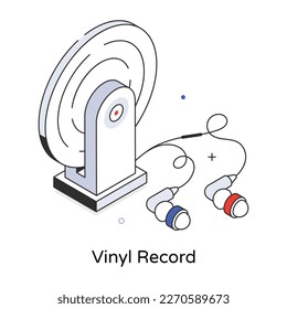 Icono de esquema 3d para el registro de vinilo 