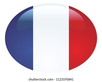 3d oval flag of France