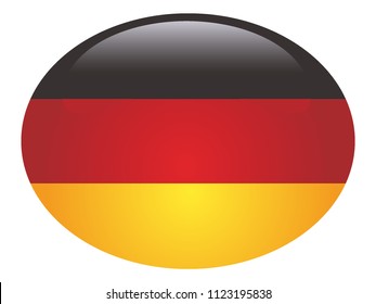 3d oval flag of Germany
