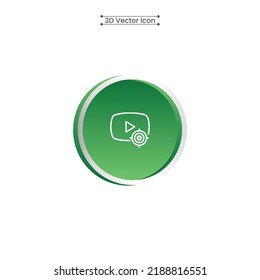 3D OVC Icon Vector Illustration