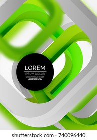 3d overlapping squares abstract background, vector digital techno template