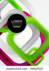 3d overlapping squares abstract background, vector digital techno template