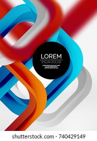 3d overlapping squares abstract background, vector digital techno template