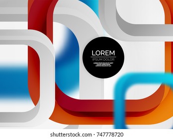 3d overlapping squares abstract background, vector digital techno template