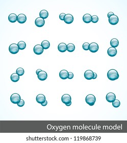 3d Oxygen Molecule Model