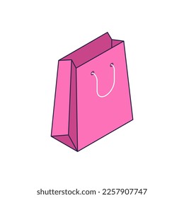3d package isometric for web design. Shop icon. Vector illustration concept