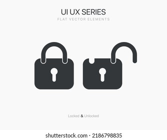 3D padlock, lock or locked icon for social media, mobile application, password, UI template. website