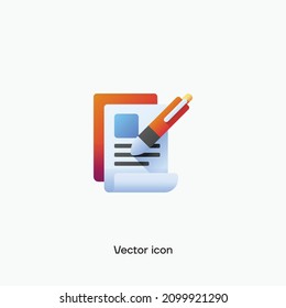 3D Pages, paper,education vector icon. Premium quality.