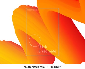 3D Paint Brush with Vibrant Texture on White Background. Vector Orange Line Stroke. Creative Element of a Digital Poster Design