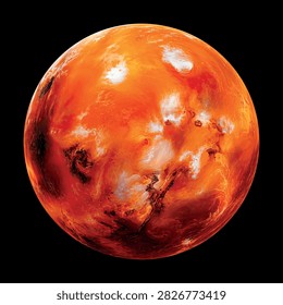 3D Painting of the planet mars