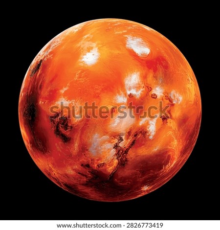 3D Painting of the planet mars