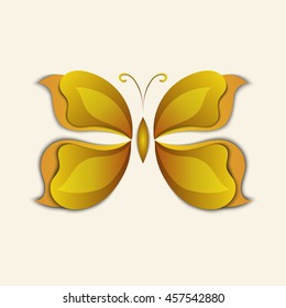 3D paper abstract butterfly colorful shape can be used for card,stickers,paperwork and other artwork