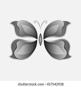 3D paper abstract butterfly colorful shape can be used for card,stickers,paperwork and other artwork