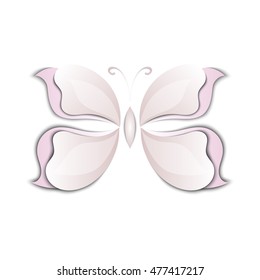 3D paper abstract butterfly colorful shape can be used for card,stickers,paperwork and other artwork