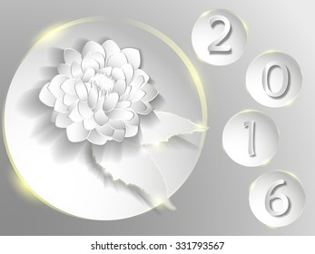 3d paper Abstract Christmas card