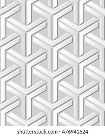 3D paper art 489 triangle geometry cross frame