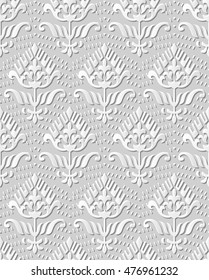 3D paper art 552 dot line curve garden flower