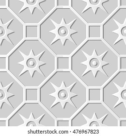 3D paper art 583 polygon square cross flower