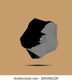 3D paper art design vector model