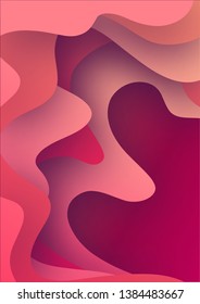 3d paper art illustration. Bright colorful halftone gradients. Design layout for banners presentations, flyers, posters and invitations. Vector illustration