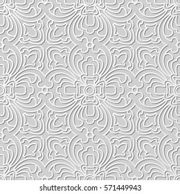 3D paper art pattern curve cross geometry line