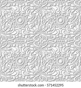 3D paper art pattern curve round cross flower kaleidoscope