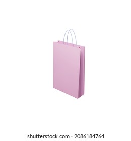 3D Paper bags on  background. Online shopping concept. Vector illustration.