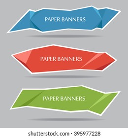 3D paper banner in color