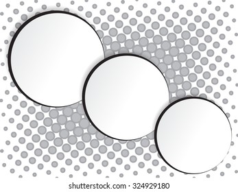 3D paper circles symbol abstract background