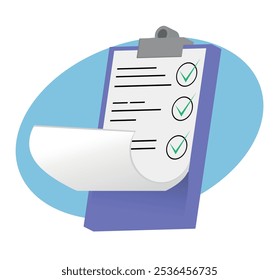 3d paper clipboard task management todo check list. Vector illustration 