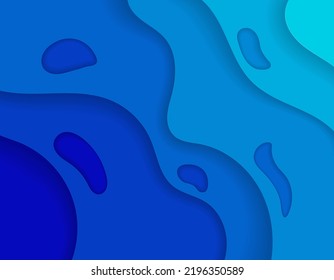 3d Paper cut backdrop. Abstract geometric shape